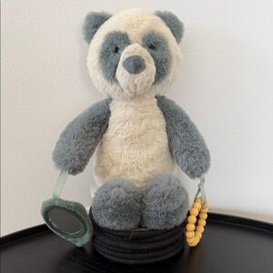 Cloud Island Interactive Plush Panda Teether Toy